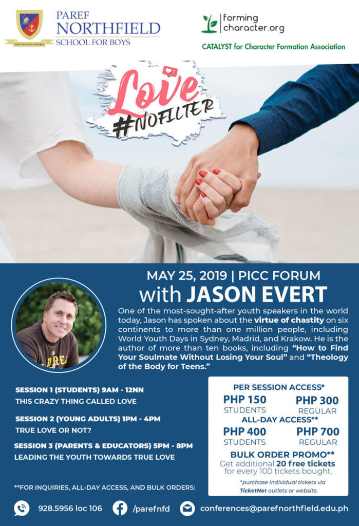 Jason Evert, Love NoFilter, Holding hands, Jason Evert Ticket